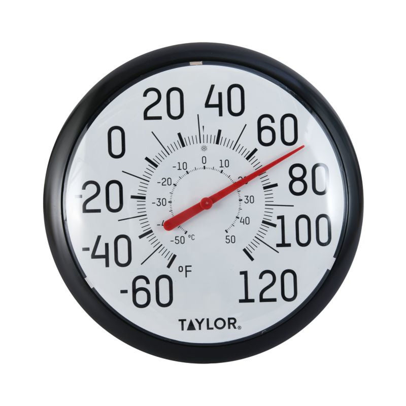 Taylor Decorative Dial Thermometer Plastic White 13.25 in.