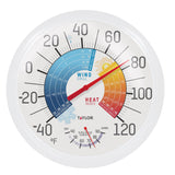 Taylor Wind Chill and Heat Index Dial Thermometer Plastic Multicolored 13.25 in.