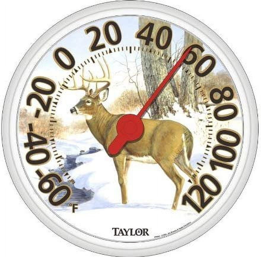 Taylor Deer Design Dial Thermometer Plastic Multicolored 13.25 in.