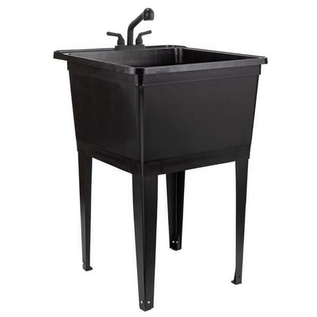 Tehila 22.875 in. W X 24.75 in. D Freestanding Thermoplastic Utility Tub Kit