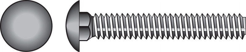 Hillman 1/2 in. X 4 in. L Zinc-Plated Steel Carriage Bolt 25 pk