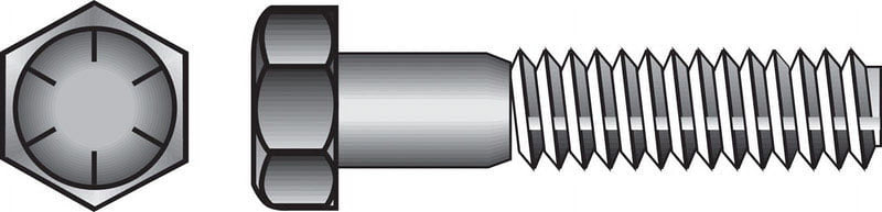 Hillman 3/8 in. D X 1-1/4 in. L Heat Treated Steel Hex Head Cap Screw 100 pk