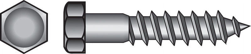 Hillman 5/16 in. X 2-1/2 in. L Hex Zinc-Plated Steel Lag Screw 100 pk