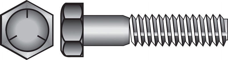 Hillman 5/8 in. D X 2-1/2 in. L Heat Treated Zinc Steel Hex Head Cap Screw 25 pk