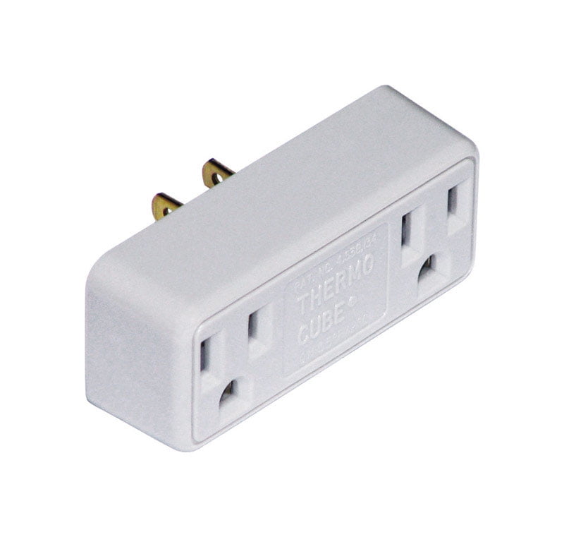 Thermocube Non-Polarized 2 outlets Thermostatically Controlled Outlet 1 pk