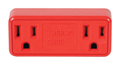 Thermocube Non-Polarized 2 outlets Outlet Converter Surge Protection 1 pk