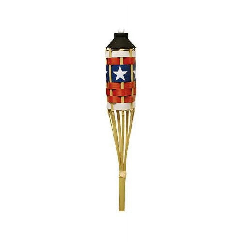 TIKI Easy Pour Multi-color Bamboo 57 in. American Flag Bamboo Torch 1 pc