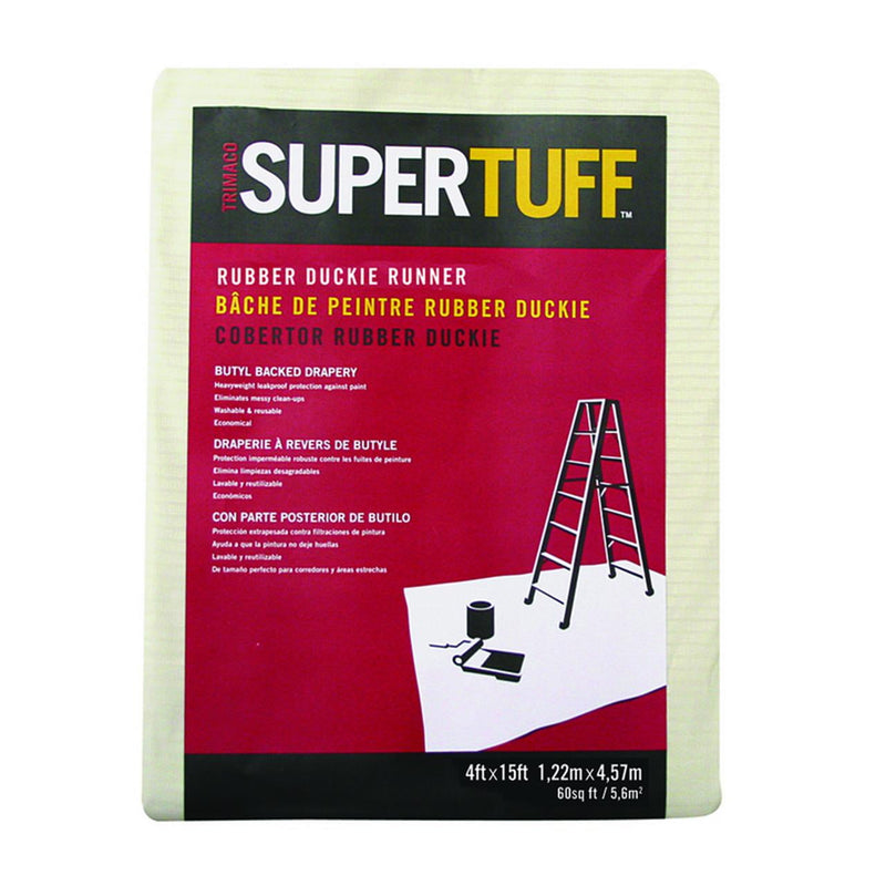 Trimaco SuperTuff 4 ft. W X 15 ft. L X 0.06 mil Butyl Coated Drop Cloth 1 pk