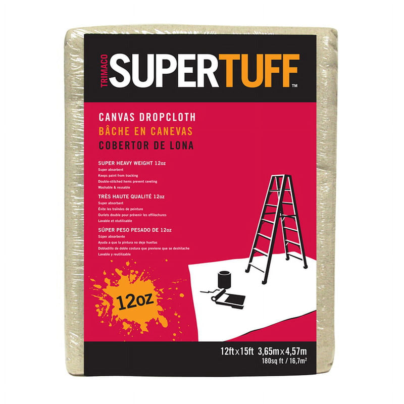 Trimaco SuperTuff 12 ft. W X 15 ft. L 12 oz Canvas Drop Cloth 1 pk