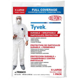 Dupont Tyvek Coverall with Hood and Boots White XL 1 pk