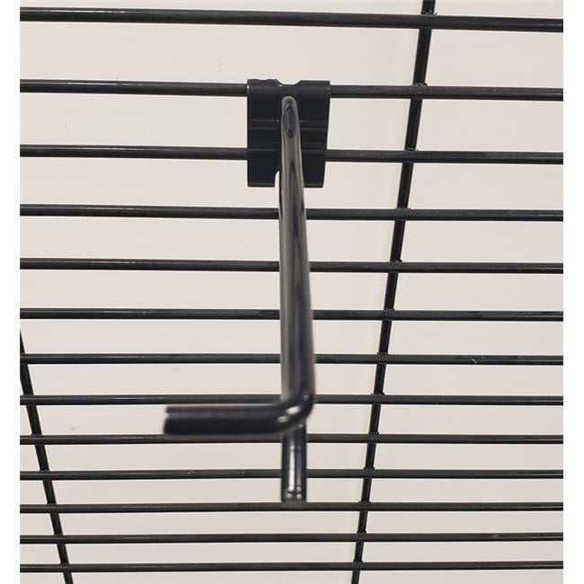 4 in. 212 Black Metal Cross bar hooks in black Wire Rack Hooks 50 pk