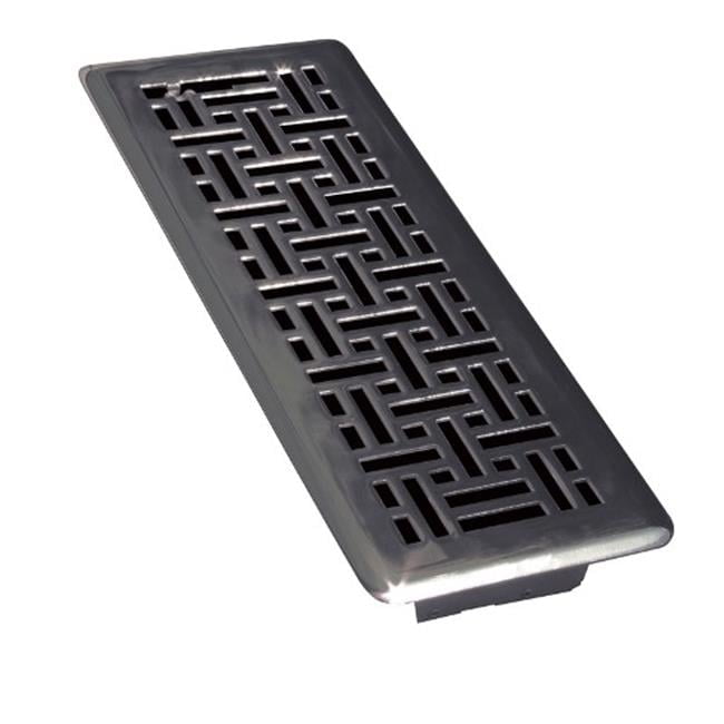 Tru Aire 4 in. H X 10 in. W 1-Way Matte Steel Floor Diffuser