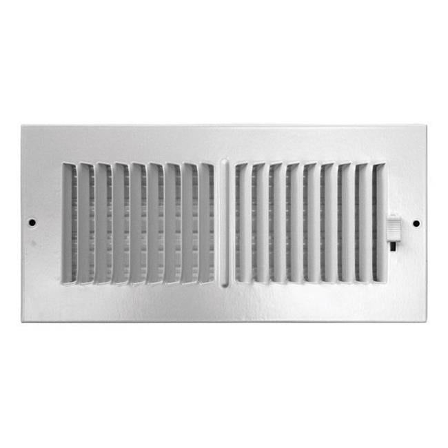 Tru Aire 4 in. H X 10 in. W 2-Way Powder Coat White Steel Wall/Ceiling Register