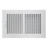 Tru Aire 4 in. H X 8 in. W 2-Way Powder Coat White Steel Wall/Ceiling Register