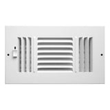 Tru Aire 4 in. H X 8 in. W 3-Way Powder Coat White Steel Wall/Ceiling Register