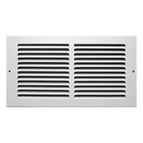 Tru Aire 6 in. H X 12 in. W 1-Way Powder Coat White Steel Return Air Grille