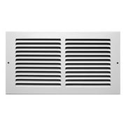 Tru Aire 6 in. H X 12 in. W 1-Way Powder Coat White Steel Return Air Grille