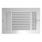 Tru Aire 6 in. H X 12 in. W 3-Way Powder Coat White Steel Wall/Ceiling Register