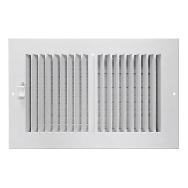 Tru Aire 6 in. H X 8 in. W 2-Way Powder Coat White Steel Wall/Ceiling Register