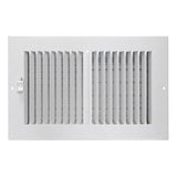 Tru Aire 6 in. H X 8 in. W 2-Way Powder Coat White Steel Wall/Ceiling Register