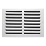 Tru Aire 8 in. H X 12 in. W 1-Way Powder Coat White Steel Return Air Grille