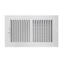 Tru Aire 8 in. H X 14 in. W 2-Way Powder Coat White Steel Wall/Ceiling Register