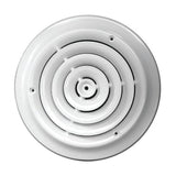 Tru Aire 8 in. H X 8 in. W Powder Coat White Steel Ceiling Diffuser
