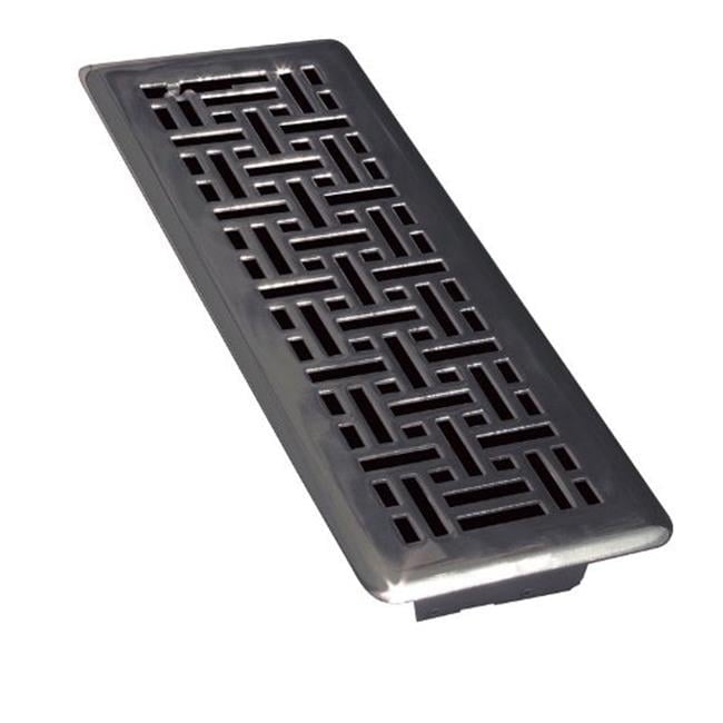 Tru Aire 4 in. H X 12 in. W 1-Way Matte Steel Floor Diffuser