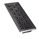 Tru Aire 4 in. H X 12 in. W 1-Way Matte Steel Floor Diffuser