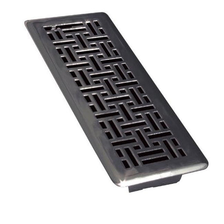 Tru Aire 4 in. H X 12 in. W 1-Way Matte Steel Floor Diffuser