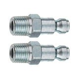 Tru-Flate Steel 1/4 in. T-Style Plug 1/4 in. Male 2 pc