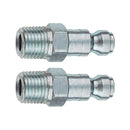 Tru-Flate Steel 1/4 in. T-Style Plug 1/4 in. Male 2 pc