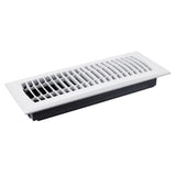 Tru Aire 4 in. H X 10 in. W 1-Way Powder Coat White ABS Plastic Floor Diffuser