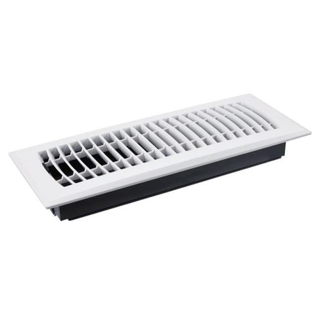 Tru Aire 4 in. H X 10 in. W 1-Way Powder Coat White ABS Plastic Floor Diffuser