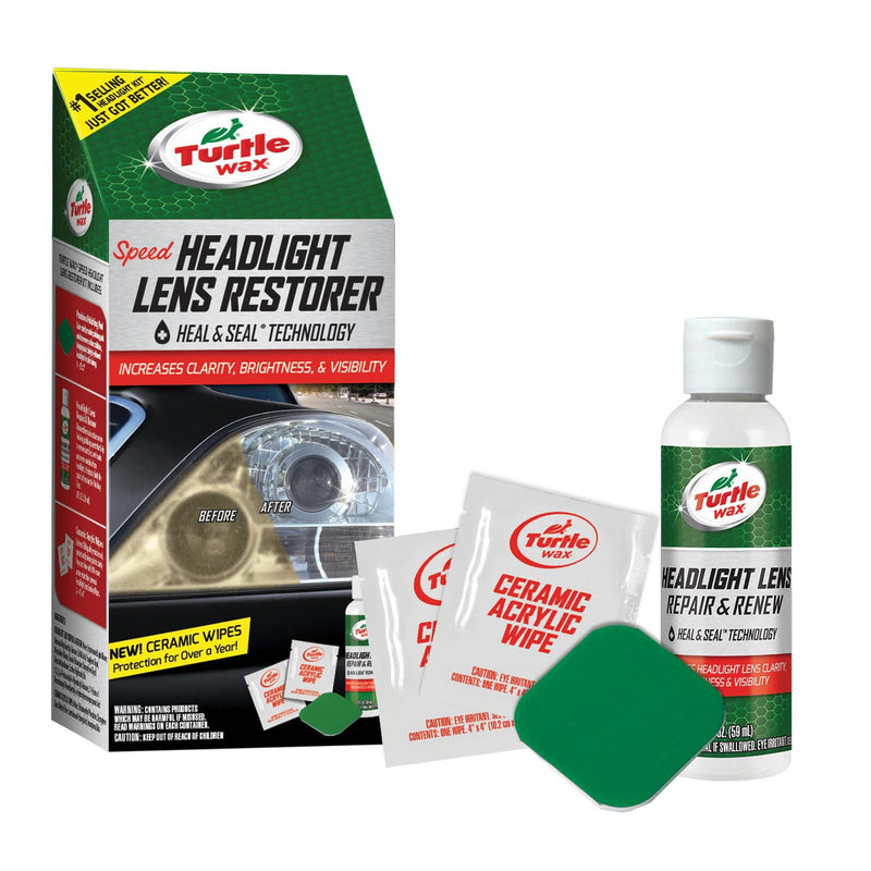 Turtle Wax Glass/Metal/Plastic Headlight Restorer Kit