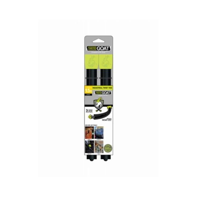 Twisted Goat 18 in. L Black Twist Ties 2 pk
