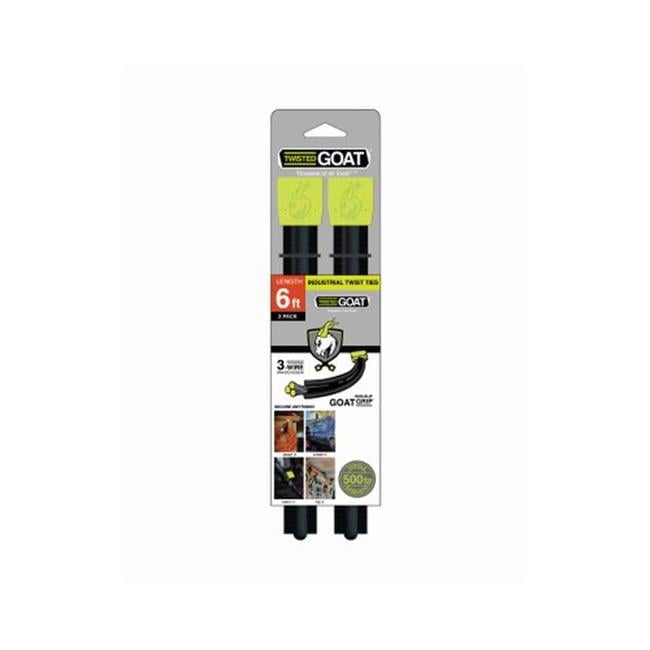 Twisted Goat 72 in. L Black Twist Ties 2 pk