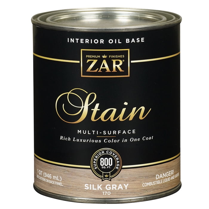 ZAR Solid Silk Gray Oil-Based Polyurethane Wood Stain 1 qt