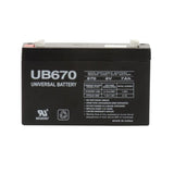 UPG UB670 7 Ah Lead Acid Automotive Battery