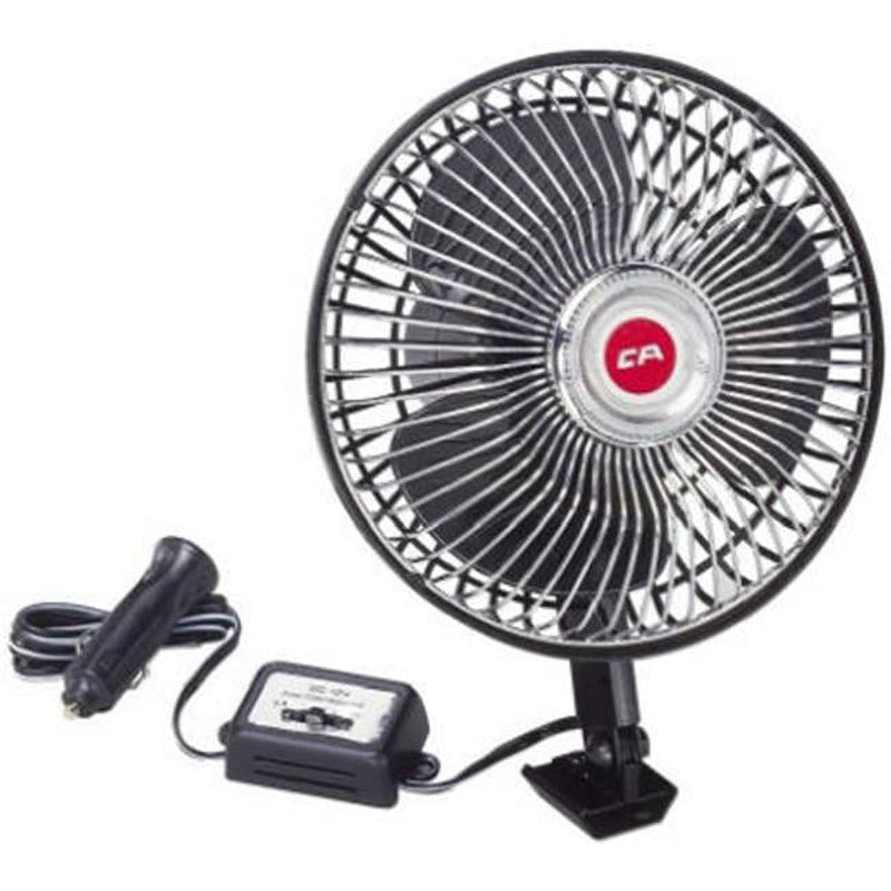 Custom Accessories 12 V Black Oscillating Fan 1 pk