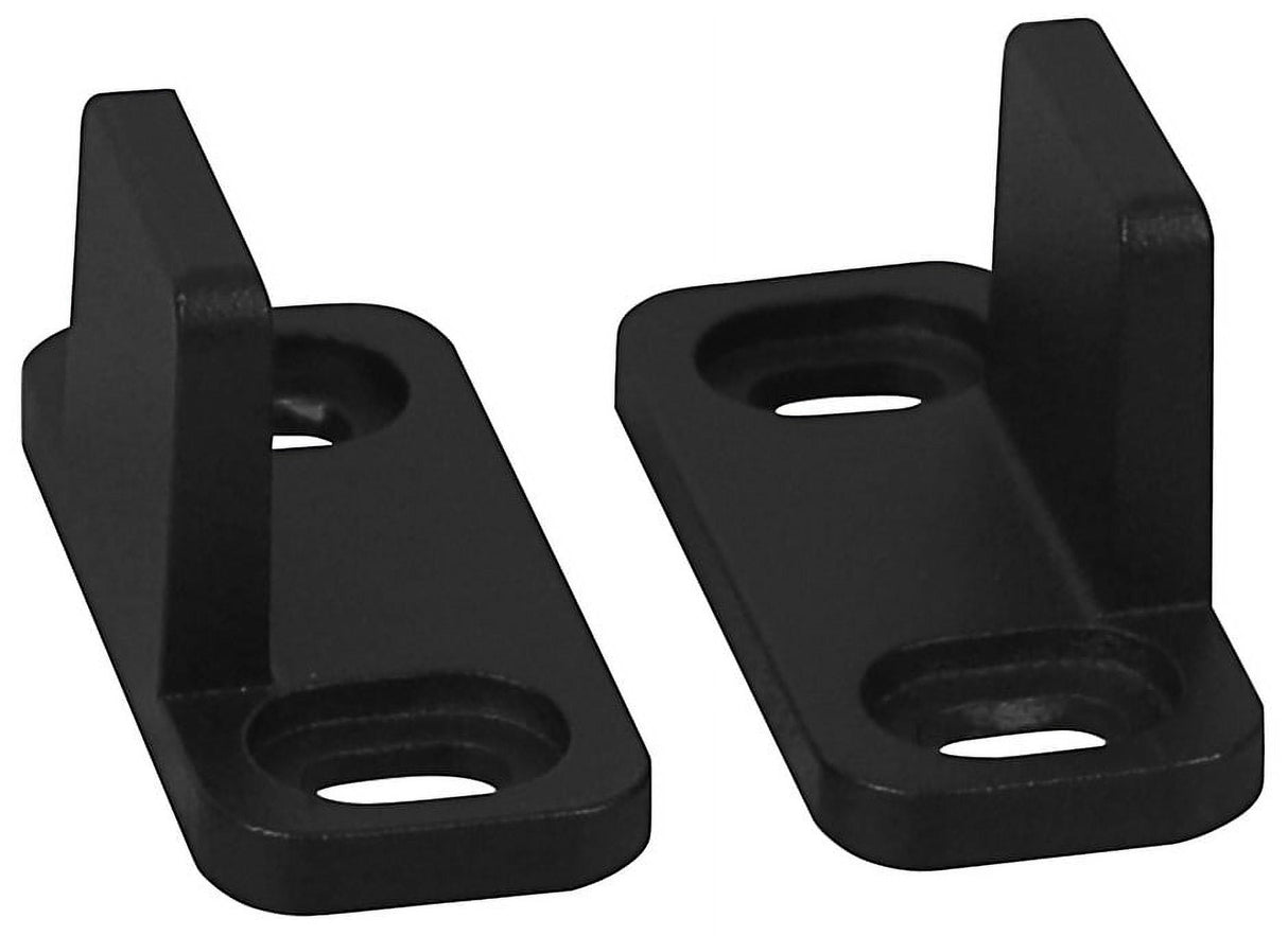 National Hardware Matte Black Aluminum Double Floor Guide 1 pc