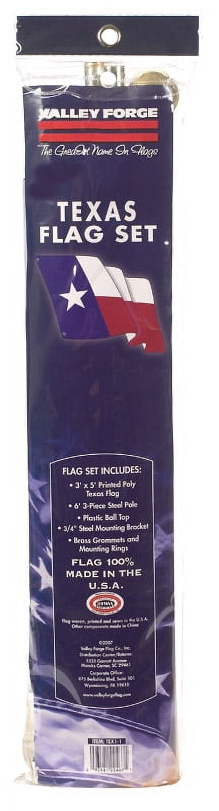 Valley Forge Texas Flag Kit 36 in. H X 60 in. W