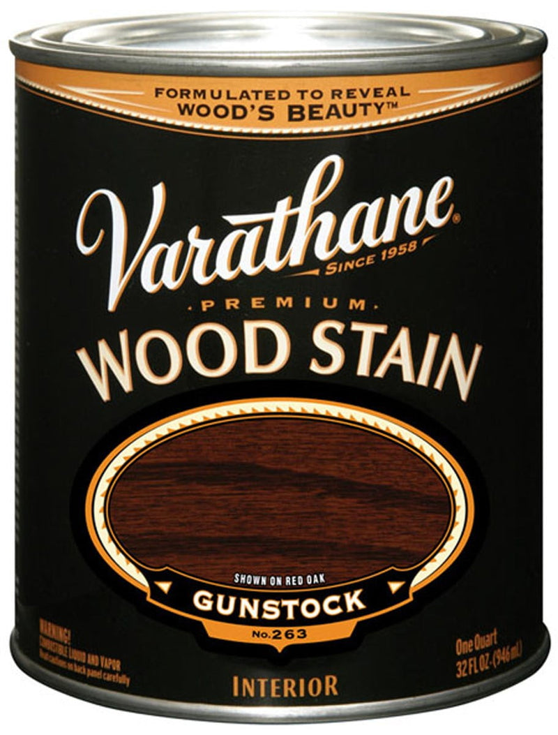 Varathane Premium Semi-Transparent Gunstock Oil-Based Urethane Modified Alkyd Wood Stain 1 qt