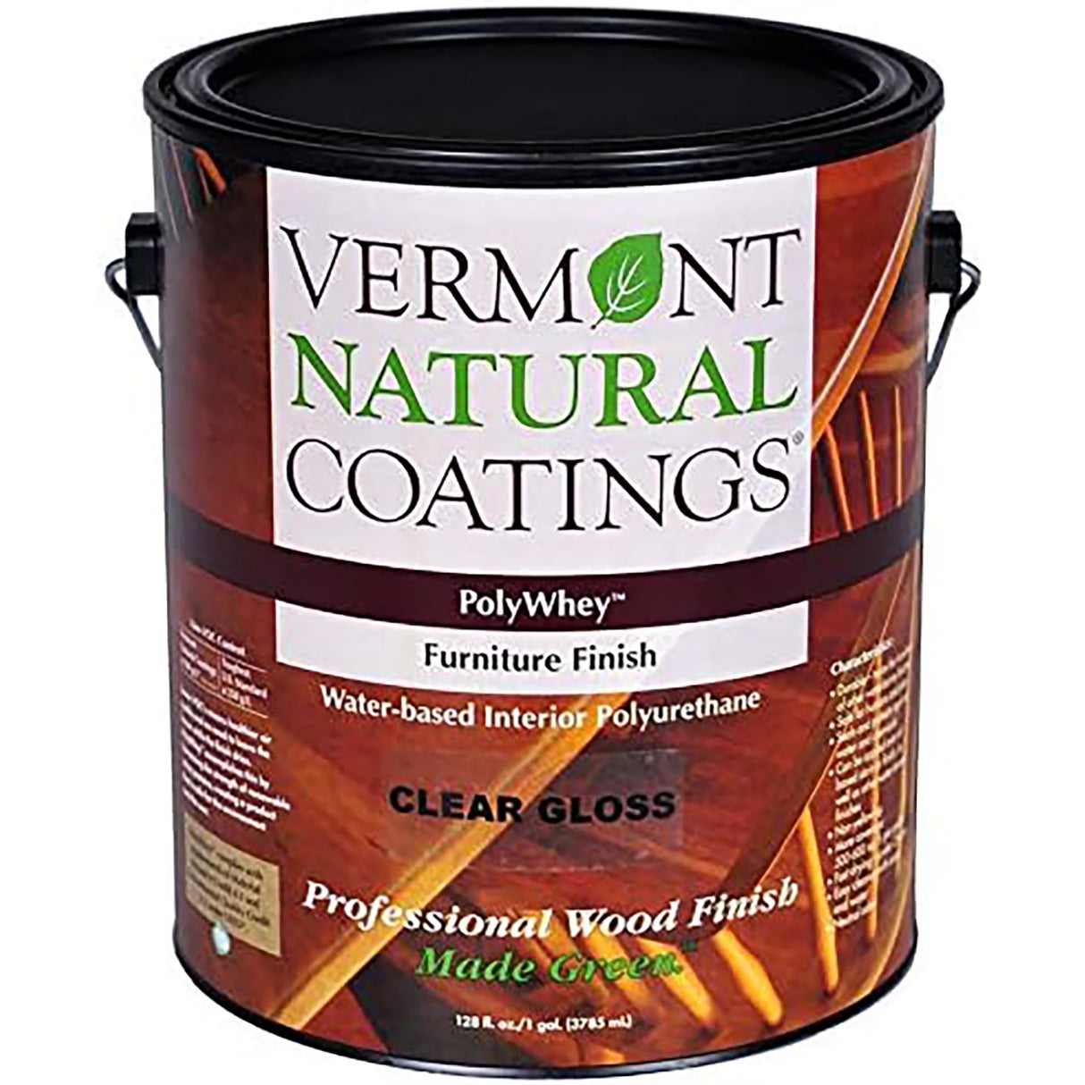 Vermont Natural Coatings PolyWhey Gloss Clear Water-Based Furniture Finish 1 gal