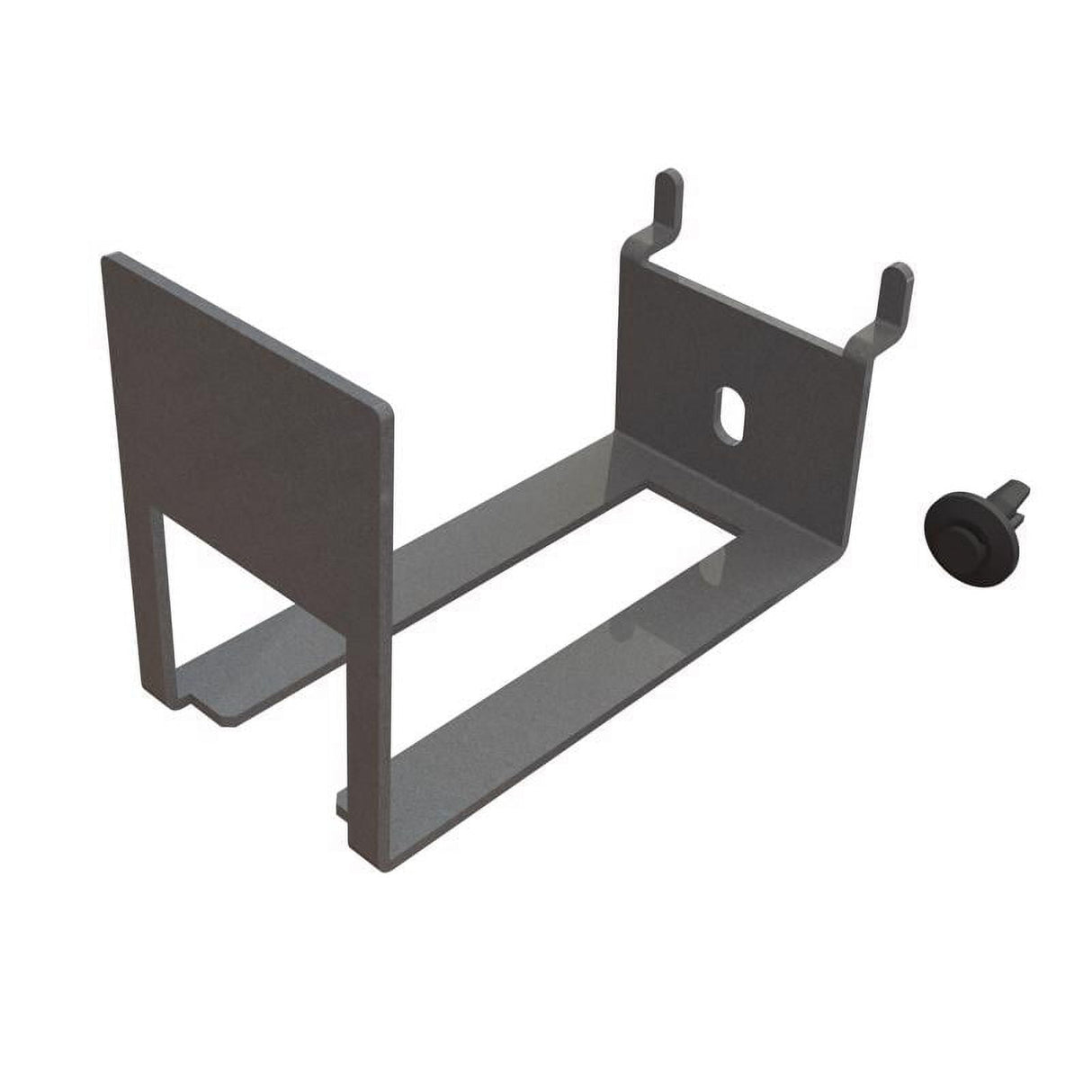 3 in. H X 2 in. W X 5 in. D Black Metal Tube and Pipe Hook Pegboard Display