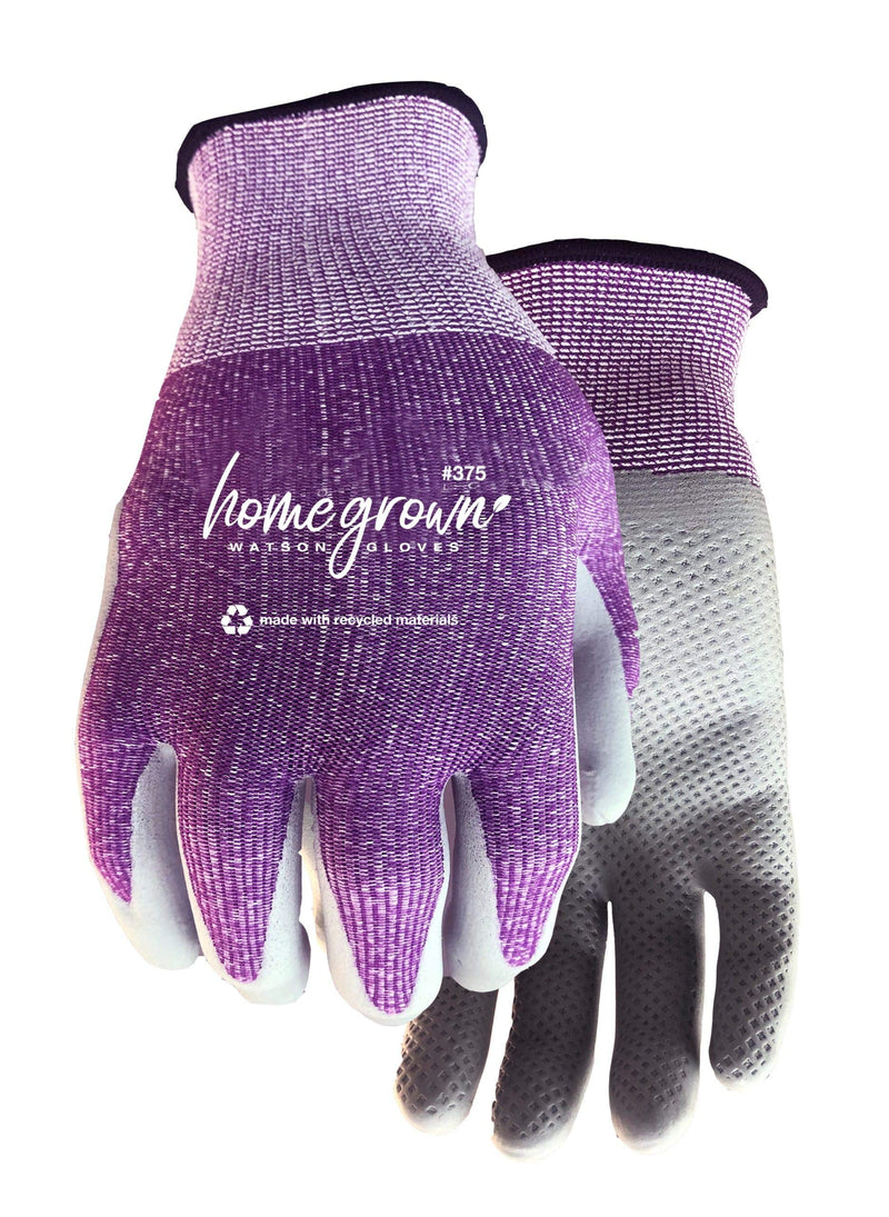 Watson Gloves Homegrown M Polyester Knit Karma Purple Gardening Gloves