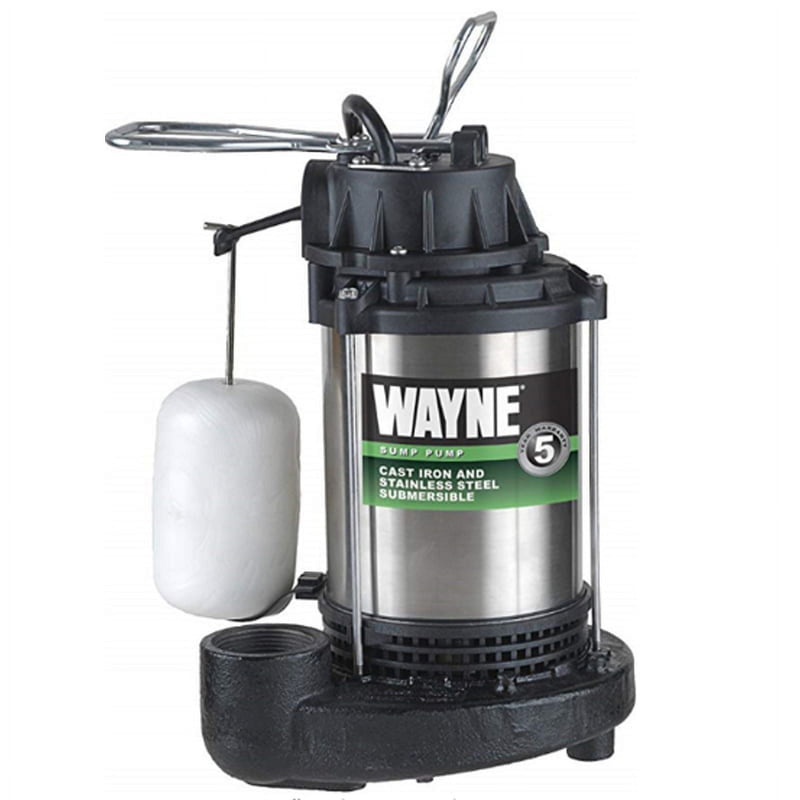 Wayne 1/3 HP 4600 gph Stainless Steel Vertical Float Switch AC Sump Pump