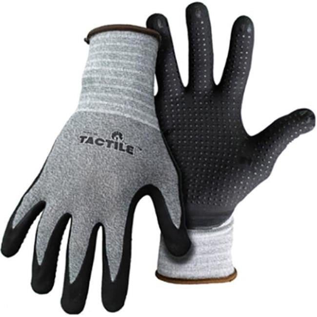 Boss Unisex Indoor/Outdoor Tactile Grip Gloves Black/Gray L 1 pair