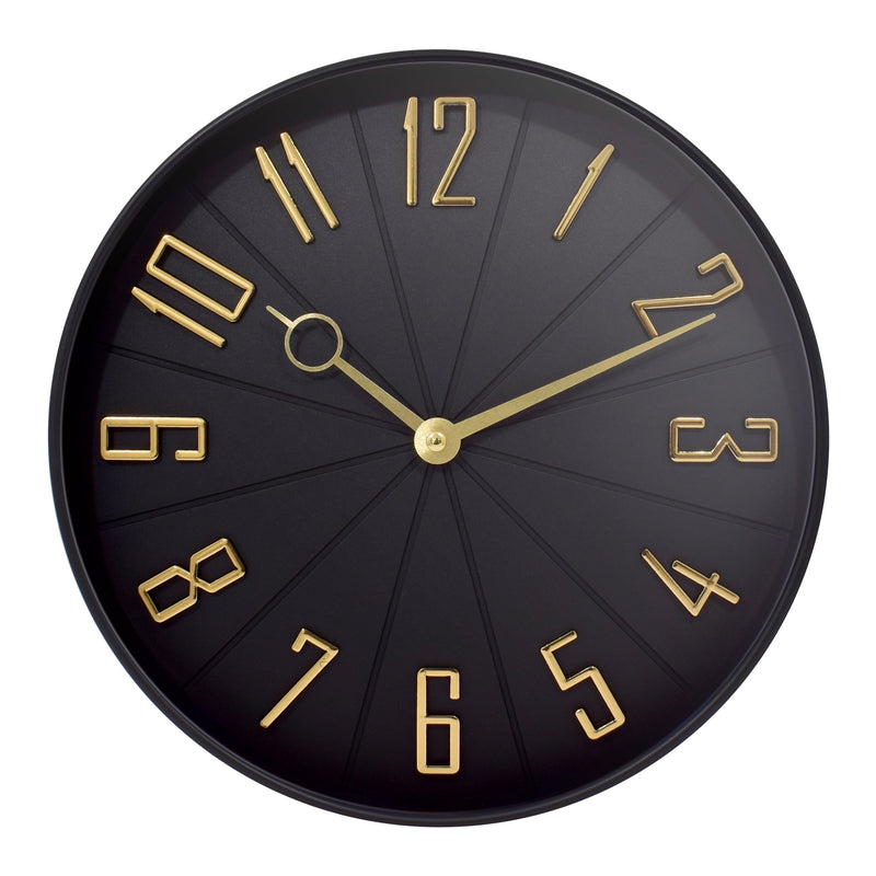 Westclox 12 in. L X 12 in. W Indoor Modern Analog Wall Clock Glass/Plastic Black