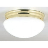 Westinghouse 4-3/4 in. H X 8-7/8 in. W X 8-7/8 in. L Polished Brass White Ceiling Light
